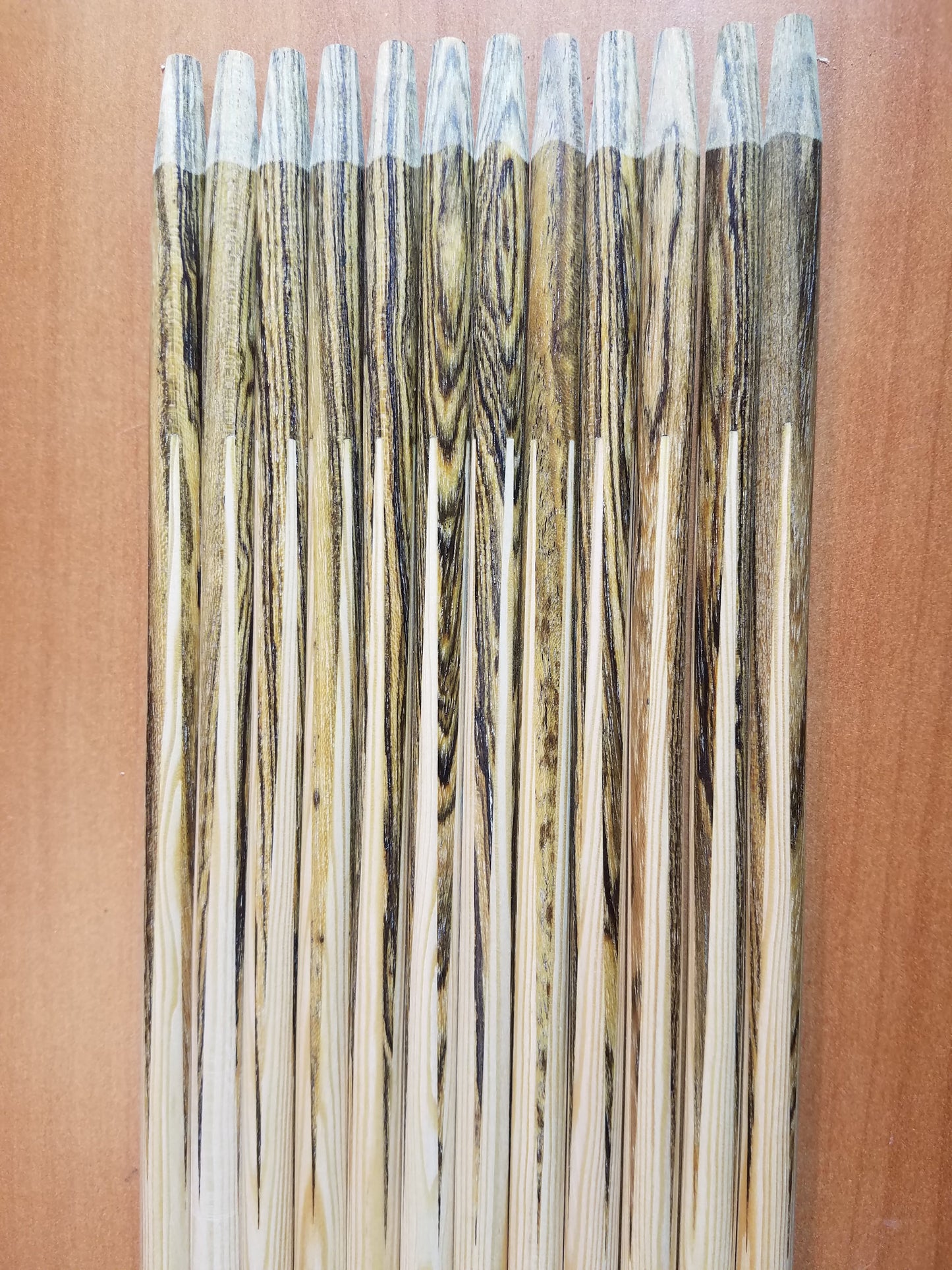 1/2 Doz Premium 11/32" Douglas Fir / Bocote Footed Shafts