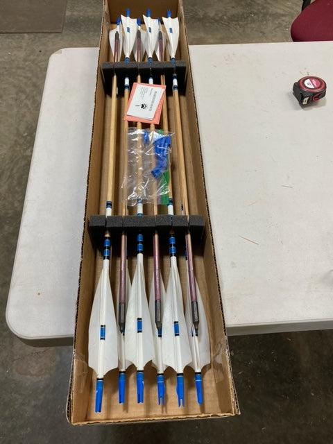 11/32" Premium Doug Fir/Purple Heart Custom Arrows per Dozen